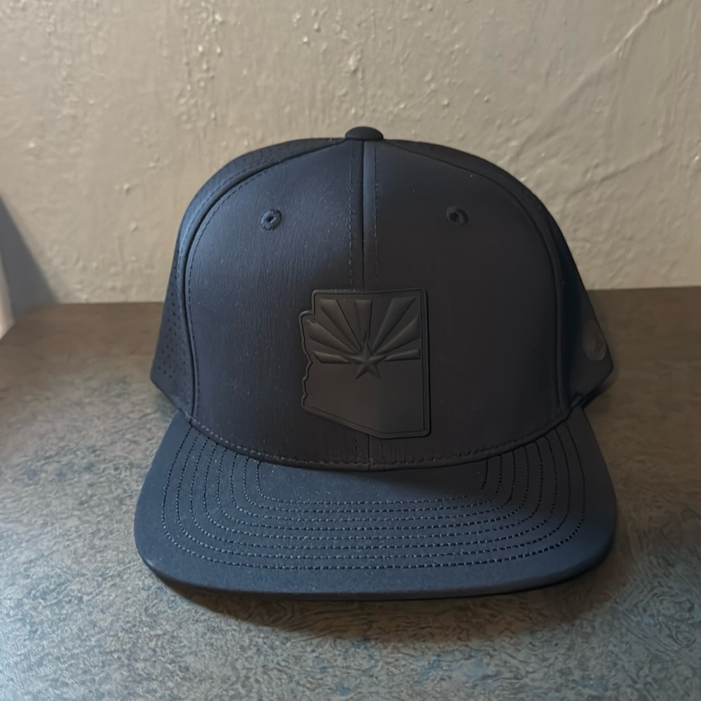 Black Men's Structured Snapback Hat with Arizona Patch
